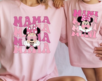 Disney Mama Mini Shirt, Minnie Disney Mom Shirt, Minnie Mini T-Shirt, Mama und Mini passende Shirts, Disney Mommy Shirt, Disney Family Trip Tee