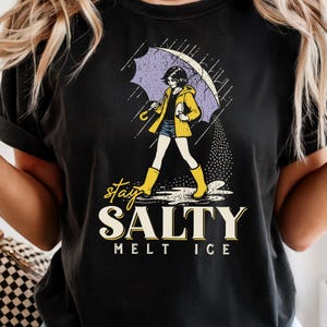 Comfort Colors No Ice Shirt, Stay Salty Melt ICE, Pro Immigration, Abolish ICE TShirt, Anti ICE Political Shirt, Social Justice Shirt image 4