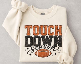 Touchdown-Saison-Football-Sweatshirt, Vintage-Spieltags-T-Shirt für Football-Fans