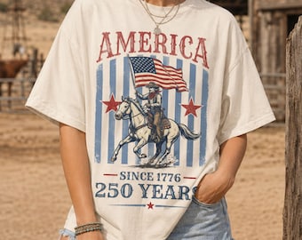 Comfort Colors® 250 Years Flag & Poppies Shirt, Patriotic Floral T-Shirt, God Shed His Grace on Thee Tee, 250th Anniversary Shirt
