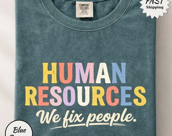 Personalwesen Fix Leute Shirt, Retro Distressed HR Grafik T-Shirt, Komfort Farben Büro Humor