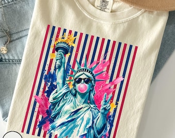 Freiheitsstatue Shirt, lehnsinniges Shirt für Frauen, 4