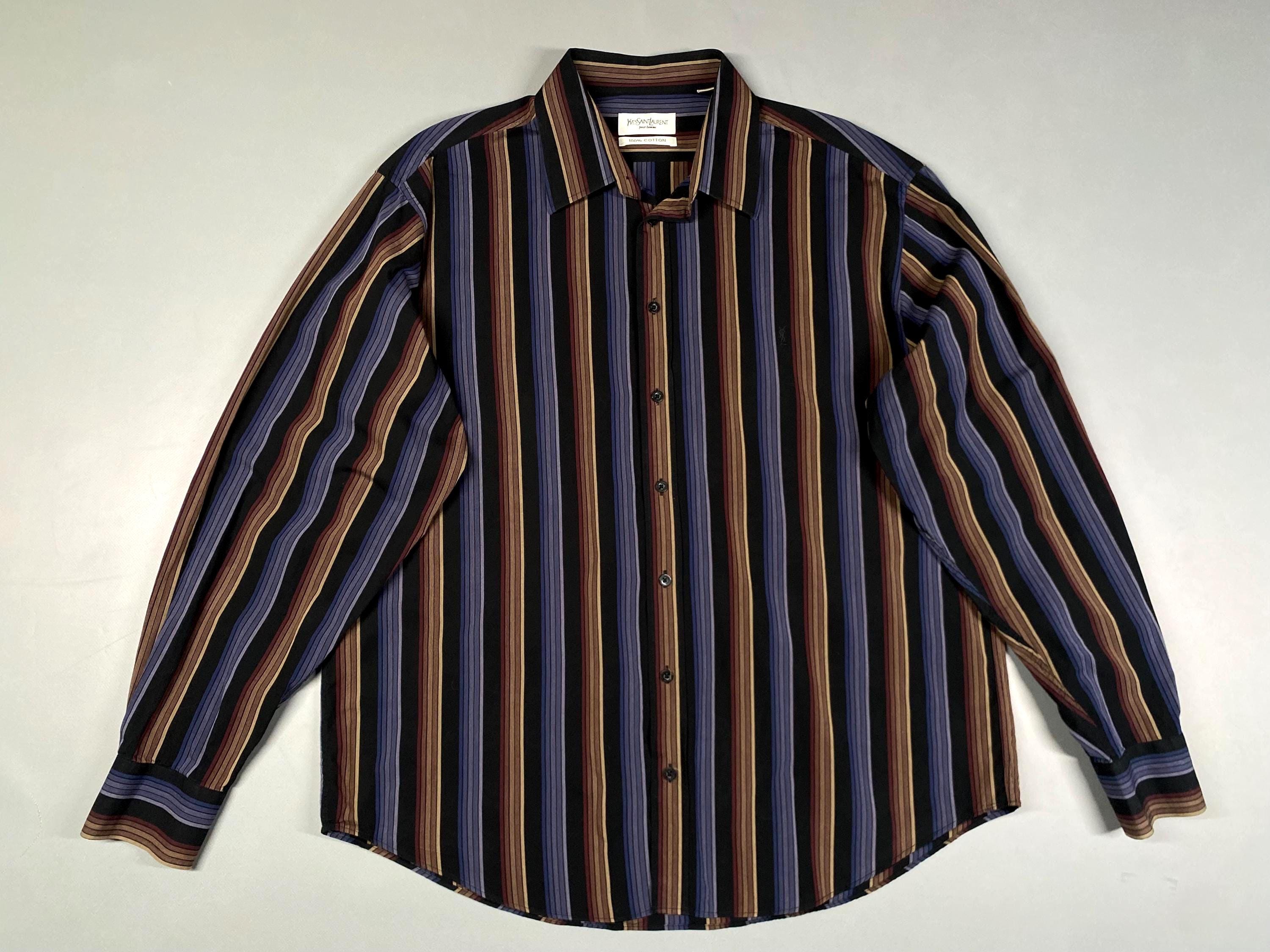 Ysl Striped Shirt - Etsy