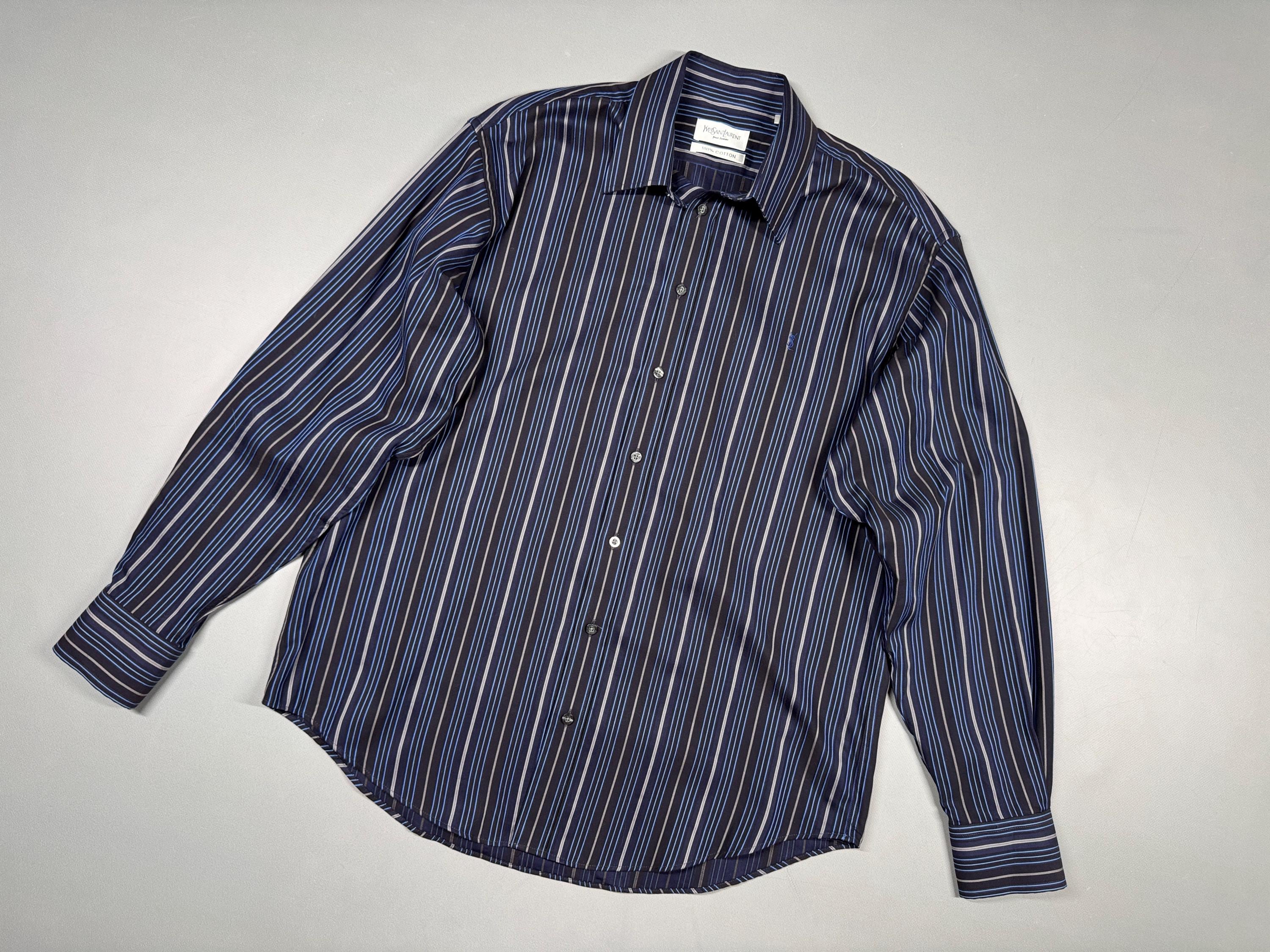 Saint Laurent Vintage Stripe Shirt - Etsy