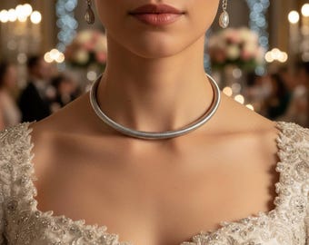 Silver Plated Viking Torc: Handcrafted Brass Norse Necklace