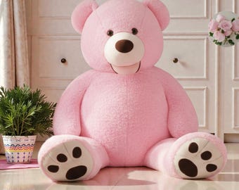 Giant Pink plush Teddy Bear 6ft | Gift for Girlfriend | Romantic Valentine Home Decor