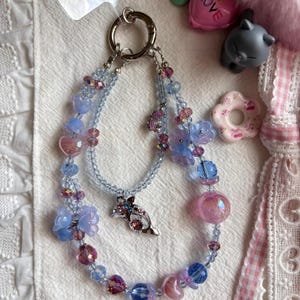 Handmade phone charm beaded phone strap wristlet strap bag charm sparkly dolphin charm phone strap phone accessory sea ocean aesthetic