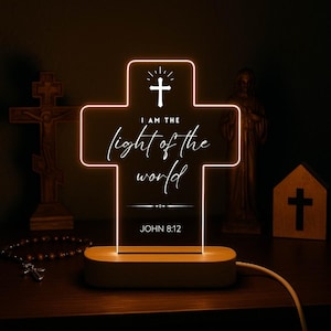 Personalized Bible Verse LED Light, Custom Favorite Bible Verse Gift, Christian Home Decor, Faith Based Decor, Religious LED Light