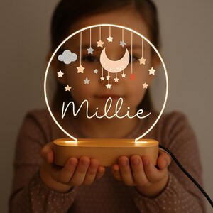 Baby Girl Gift, Personalized Night Light for Kids, Custom Night Light, Infant Gift, Personalized Lamp, Name Night Light, Moon Lamp
