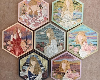 Oil Painting Series Enamel Metal Inspiration Brooch Pin Fridge Magnet Limited Edition