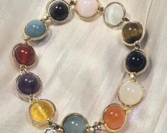 Natural Crystal Jade Energy Inspired Friendship Bracelet, Fan Gift Christmas Gift Birthday Gift
