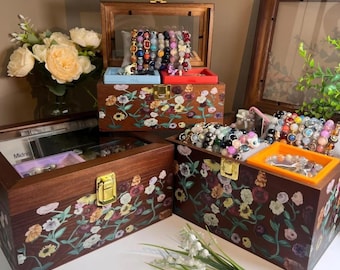 Eras Tour Surprise Song Piano Floral Pattern Wooden Keepsake Box, Jewelry Box, CD Storage Box, Inspired Gift, Friendship Gift,Christmas Gift