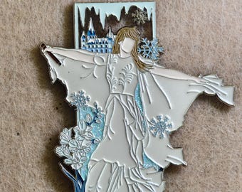 Winter Card Gillter Enamel Metal Inspiration Brooch Pin Fridge Magnet Limited Edition