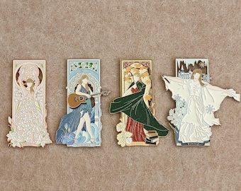 Four Seasons Enamel Metal Inspiration Brooch Pin Fridge Magnet Limited Edition Luminous Pin
