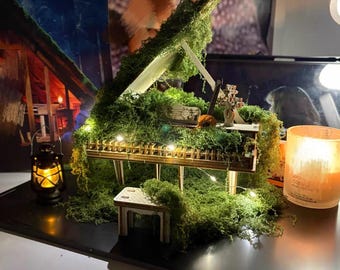 Moss Piano Model DIY Material Set Inspiration Friendship Gift
