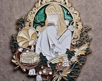 Virgo Enamel Metal Inspiration Brooch Pin Fridge Magnet Limited Edition