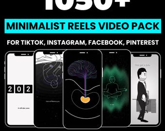 Minimalist Video Reels: Dan Koe Inspired, Faceless Black & White (PDF Guide Included)