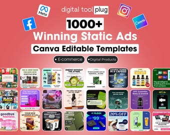 Meta Ad Templates Bundle For Canva:1000+ Facebook & Instagram Ads (PLR/MRR)
