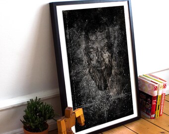 Ragnar Viking Wall Art | Norse Mythology Poster | Dark Nordic Warrior Print | Pagan & Gothic Home Decor