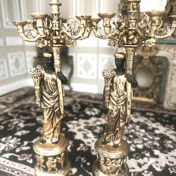 2 Candelabros venecianos 1/12 miniatura