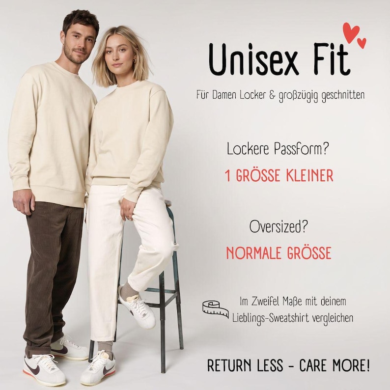 Partnerlook Bio Sweatshirt "Ma Cherie" - Oversized Matching Set Mama Kind -Family Outfit Backprint - Nachhaltiges Geschenk Mutter und Baby