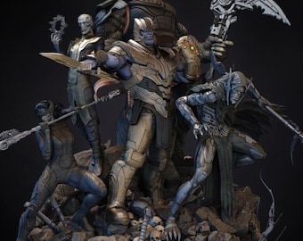 Cosmic Enforcers STL Statue – Dark halloween Collection