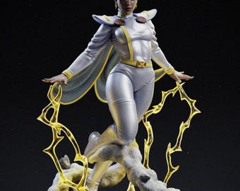 The Tempest Empress – Celestial Weather Queen STL Statue