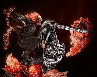 Inferno Rider – Flaming Reaper STL Statue
