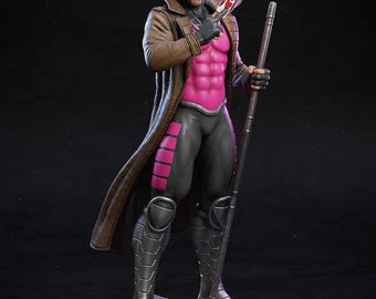 The Arcane Cardmaster – Kinetic Rogue Hero STL Statue
