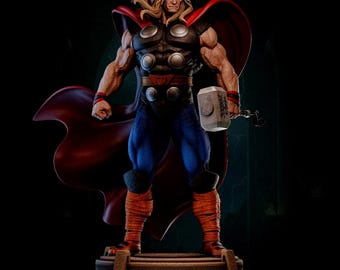 Stormforged Champion – Thunderborn God STL Statue