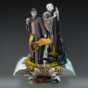 Wizard’s Final Duel – Epic Sorcery STL Statue image 6