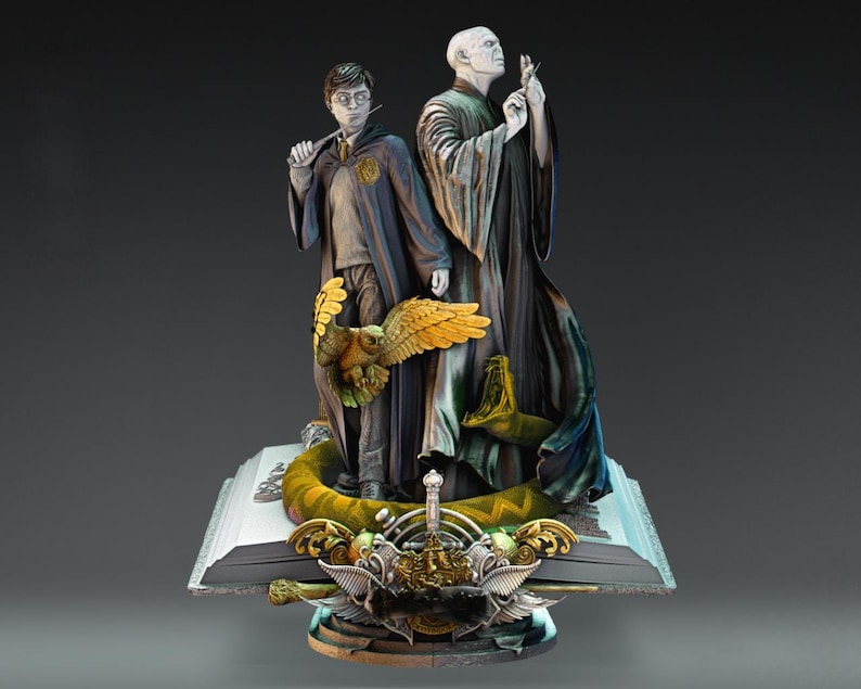Wizard’s Final Duel – Epic Sorcery STL Statue image 6