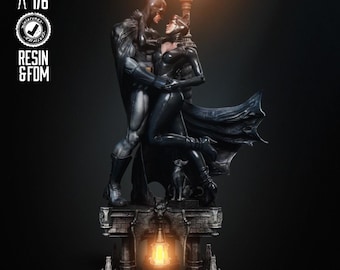 Dark Vigil & Enigmatic Thief – romantic Duo Halloween STL Statue