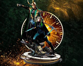 Trickster Duo – Enchanted Twins STL Statue