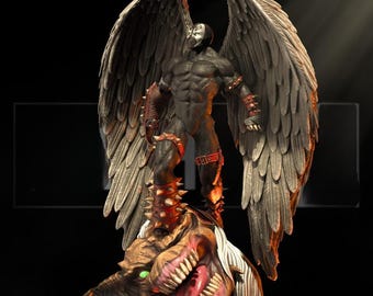 Il Redentore Caduto – Statua STL dell'Inferno Alato