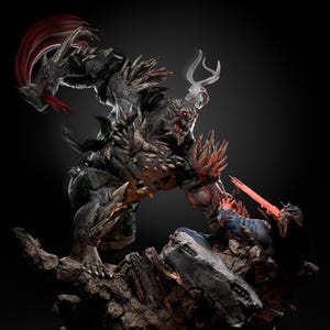 Kosmisk tyrannminiatyr – Halloweenmonster 3D-utskrift STL-modell