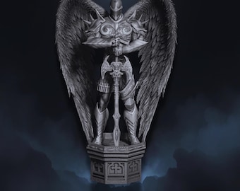 Celestial Oath Guardian – Winged Divine Avenger STL Statue