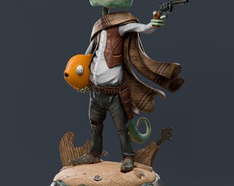 chameleon Sherif STL Statue