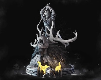 The White Wolf – Monster Hunter of the North STL Statue