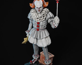 Grijnzende Carnival Fiend – Boze clown Horror STL-standbeeld | 3D-afdrukmodel