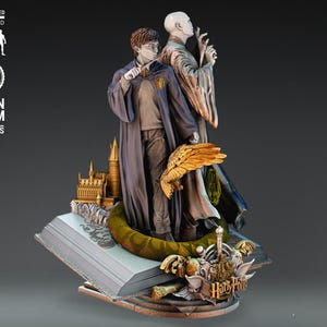 Wizard’s Final Duel – Epic Sorcery STL Statue image 7