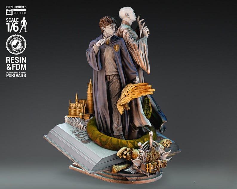 Wizard’s Final Duel – Epic Sorcery STL Statue image 7