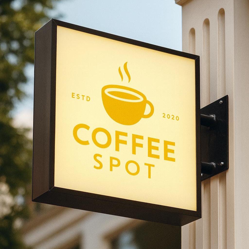 Custom LED Lightbox Sign | Double-sided Illuminated Storefront Sign - Etsy