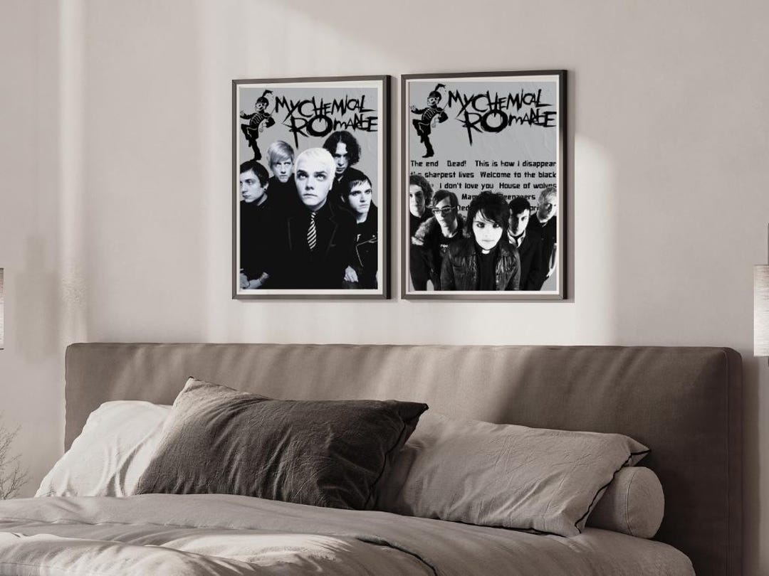 Emo Rocker Poster My Chemical Romance Poster Set | Emo Rock Wall Art | Digital Download ...