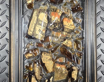 Arte destrozado de Pabst de 1906 / Decoración de pared rota / Diseño de resina