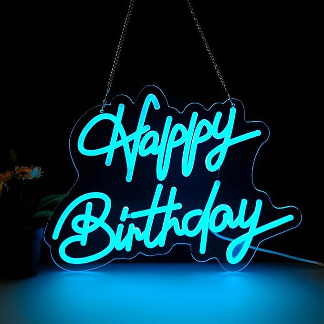 Custom Birthday Neon Sign, LED Neon Sign, Party Neon Sign, Home Decor ...