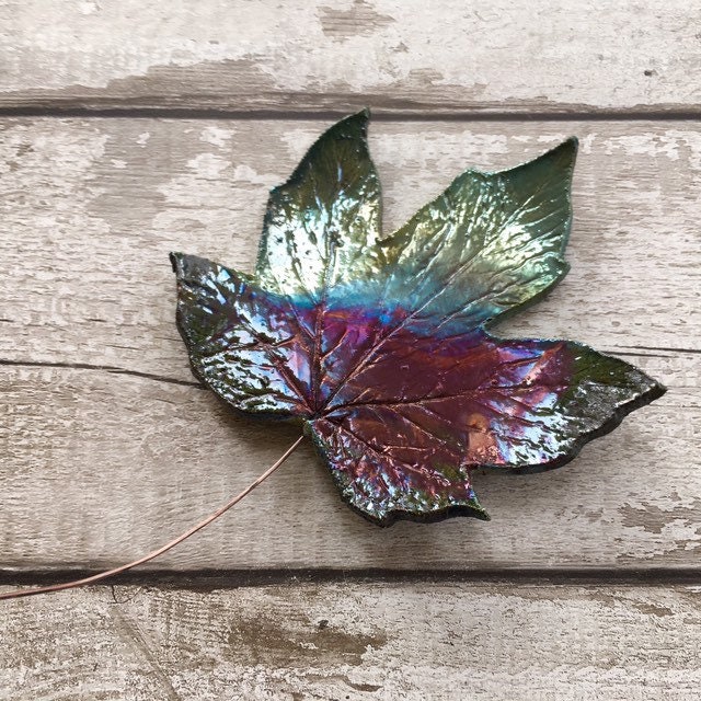 ceramic leaf wall art