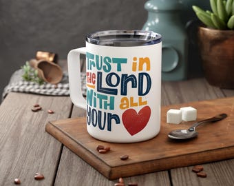 Taza térmica cristiana / Vaso de viaje de 10 oz