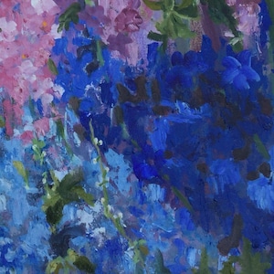 Larkspur Fine Art Large Original Oil Painting image 6