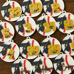 Custom Team Bag Charms – Personalized 3D Printed Sports Tags  Youth Gear ID  Logo or Mascot  Football, Cheer, Baseball & More | Any Logo
